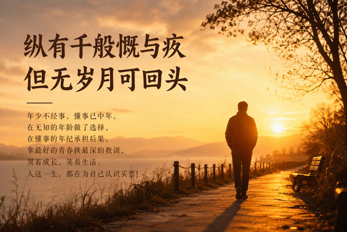 人生最大的遗憾:懂得太晚,成熟太迟