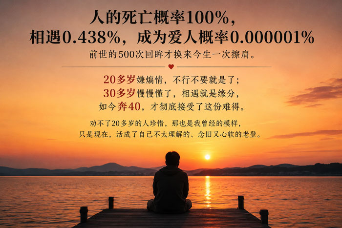 人这一生，最难得的不是拥有，而是相遇
